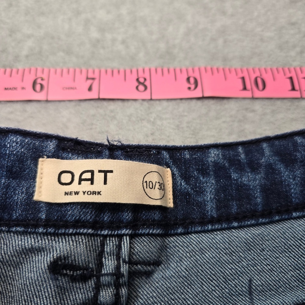 OAT New York Women Dark Wash High Rise Straight Leg Jeans Size 10/30 - Picture 7 of 9